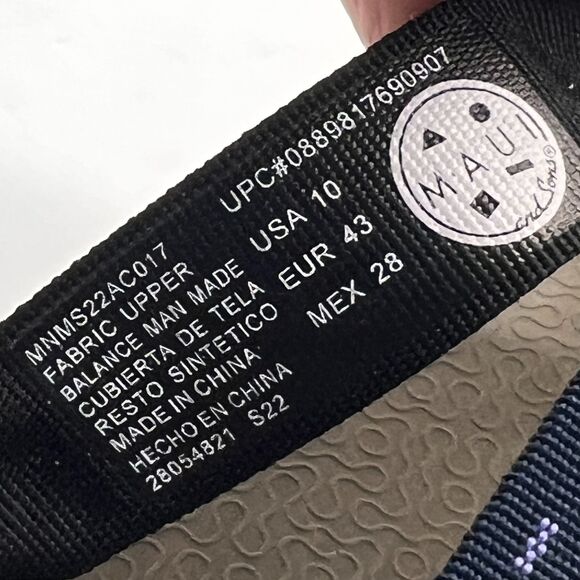 MAUI AND SONS MEN'S NAVY BEACH FLIP FLOP SANDALS SIZE 10 - Picture 10 of 14